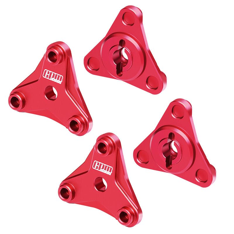 Aluminum 7075 Alloy Wheel Hexes for Tamiya 58737 Hotshot II 2024 Off-Road 4WD RC Car Upgrade Parts - Red