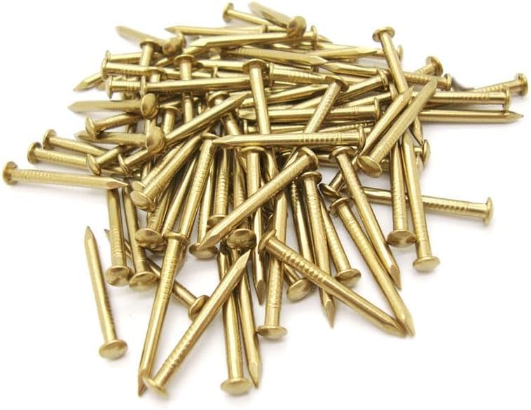 100 Hardware Nails, 1.2mm X 20mm Brass Nails and Pin Combination, Sturdy and Durable, Used for Woodworking, Panel Fixing, Hanging Paintings, Frames, Mirrors, Furniture