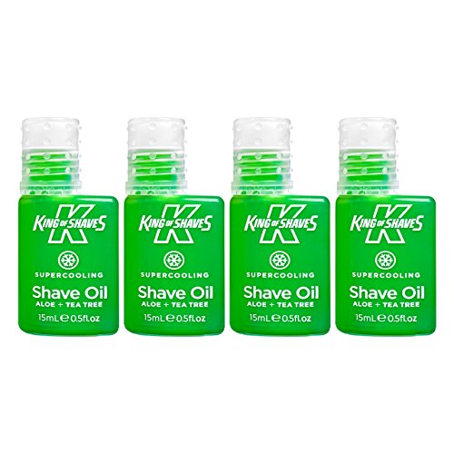King of Shaves Supercooling Shave Oil 15ml QUAD-PACK