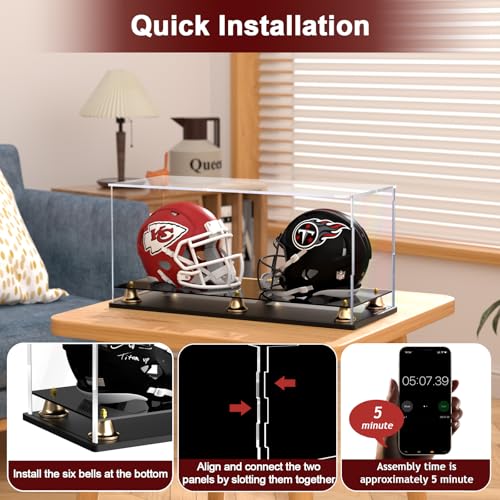 Image of Double Mini Helmet Display Case