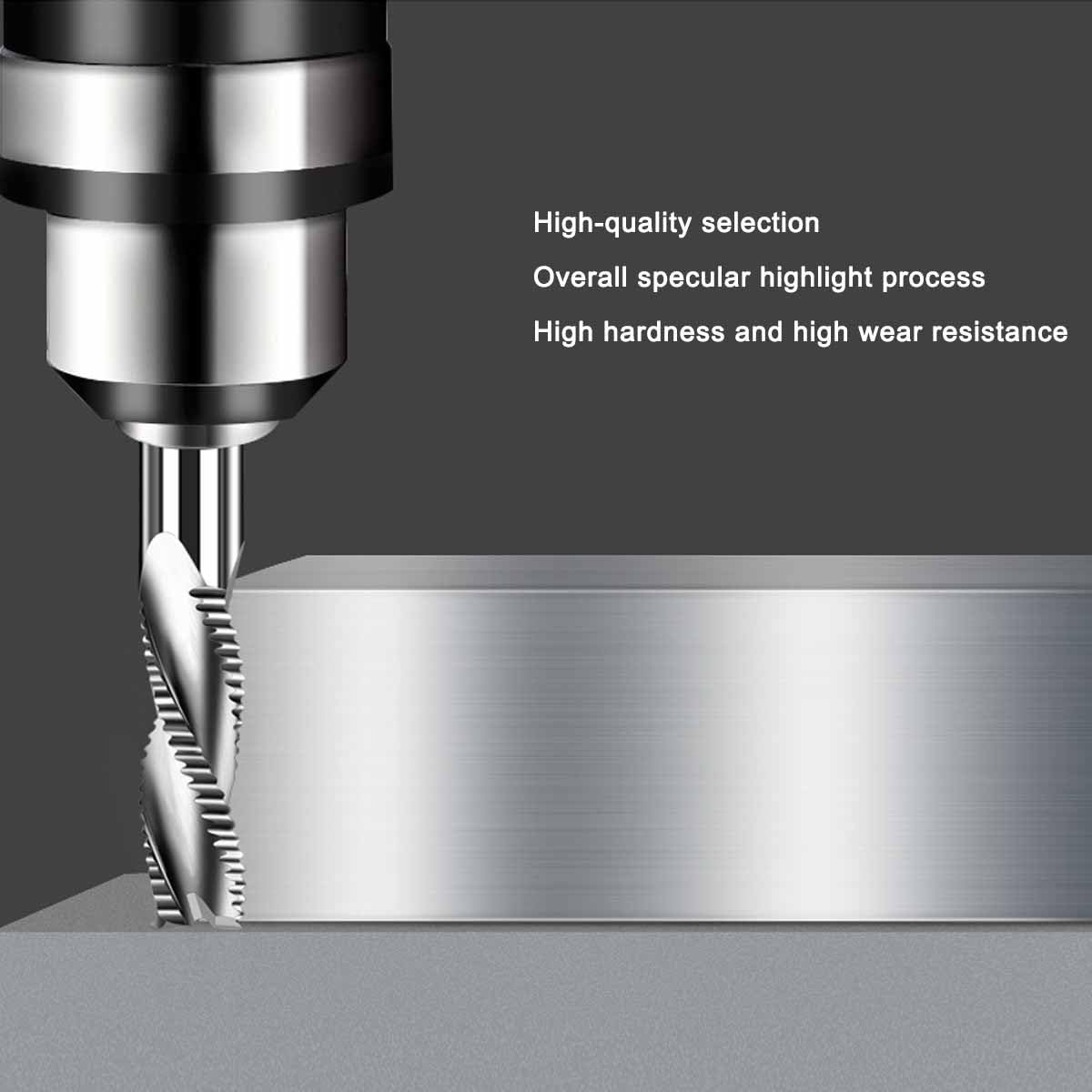 Fresa de desbaste HRC62 de 3 flautas for brocas de enrutador de alta velocidad CNC de acero de tungsteno de aluminio diámetro de corte de 4-16mm (Size : 16 * 55*d16*150)