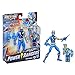 Power Rangers Dino Fury Blue Ranger 6-Inch Action Figure Toy Inspired by TV Show with Dino Fury Key and Weapon Accessories for Ages 4 and Up