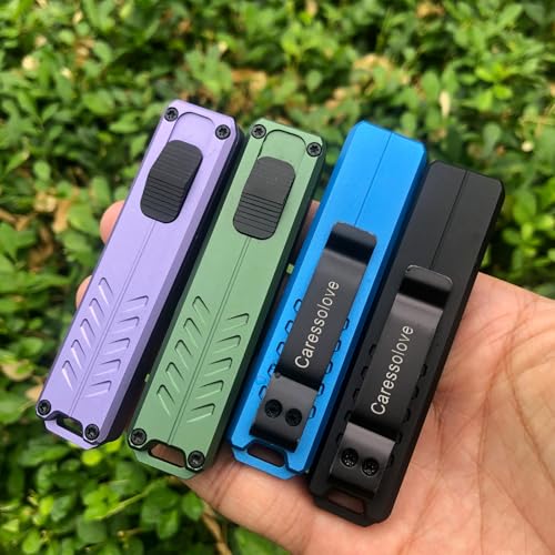 Image of Caressolove Mini Retractable Utility Knife | Safety Black Automatic Box Cutter, Scalpel Pocket Knife, EDC Razor Knife with 10PCS #23 Blades