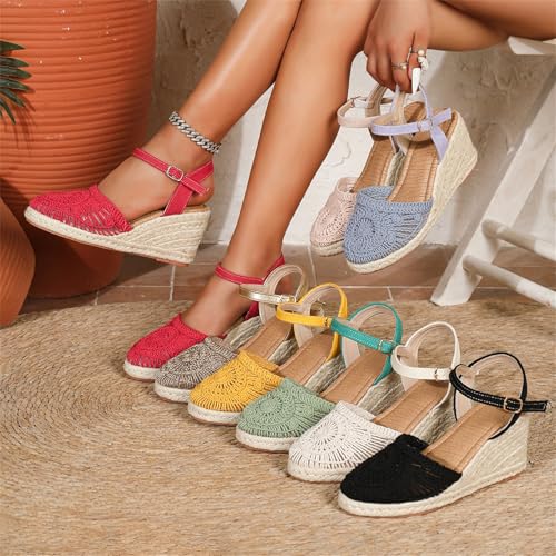 Espadrilles bout fermé avec semelle orthopédique compensée - 6