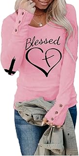 Jesus Has My Back Shirt Womens Long Sleeve, Blessed Shirts for Women Jesus Has My Back, Christian Casual Letter Print Shirt