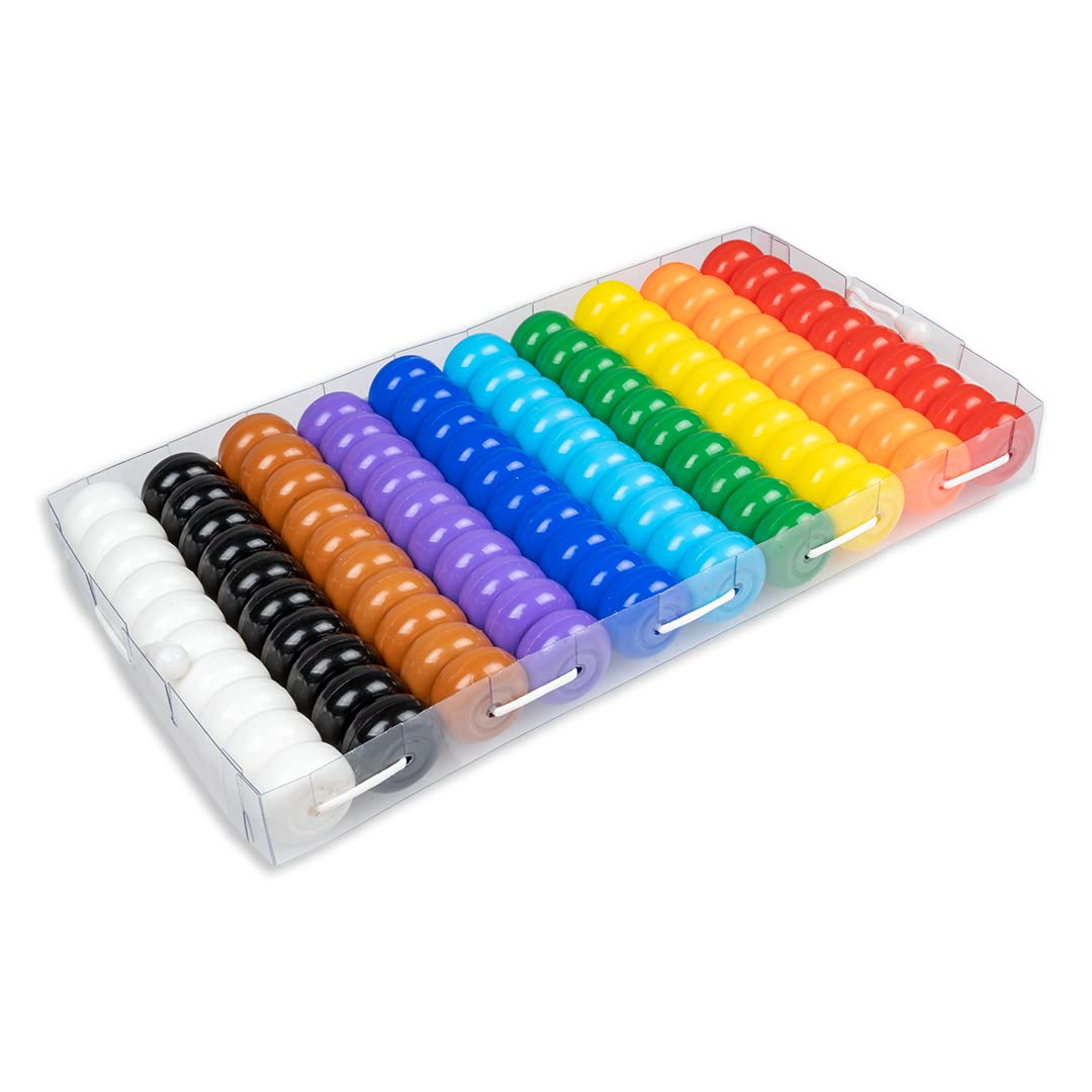 Avis Rainbow Jumbo Beads | Counting & Learning Educational Toys for Kids, Age 3+ (Multicolor 100 Beads) 3
