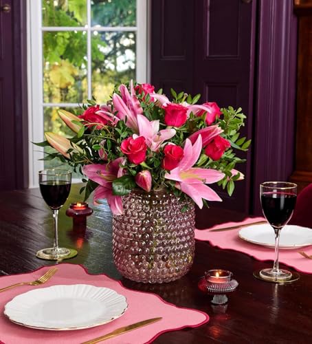 Flowers with Vase - Beautifully Crafted Fresh Rose and Lily Bouquet: Delivered for Birthdays & All Occasions! - Image 5