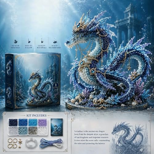Kit de perles avec instructions et fournitures créatives complètes 3D