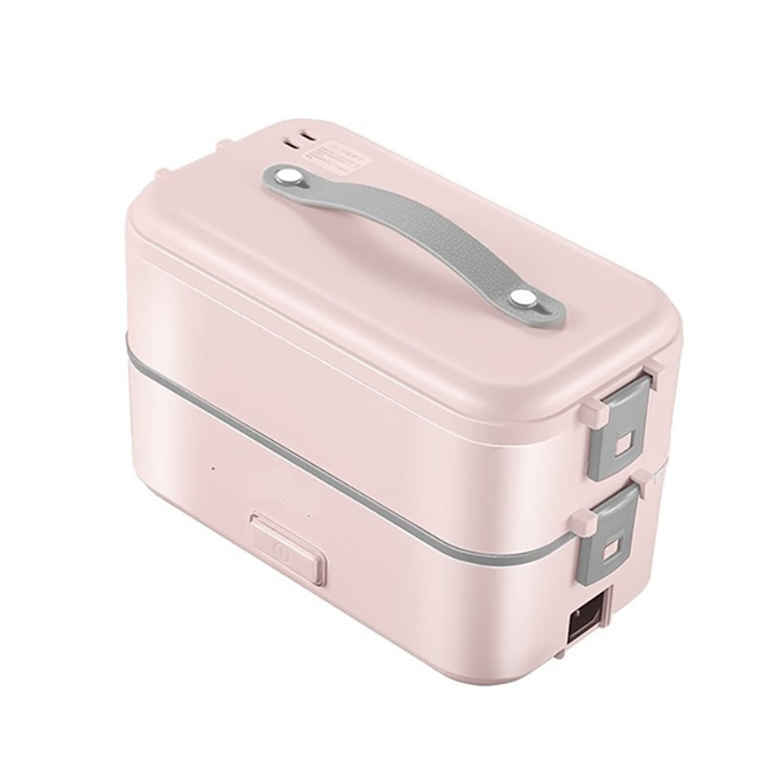 JINGYAN Boîte à bento Electric Portable Cooking Heating Lunch Box Stainless Steel Liner Insulation Portable Plug-in Electric Heating Cooker Steamer(Pink)