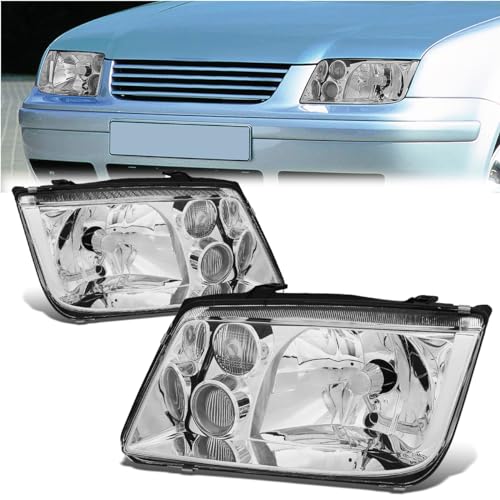 D SOLUTIONS Pair of Euro-Spec E-Code Style Headlight Lamps Assembly