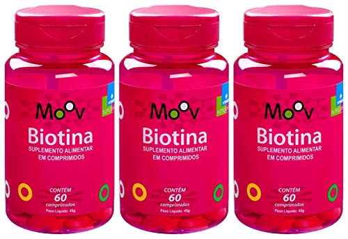Kit 3 Biotina para a beleza da Pele Cabelos e Unhas 180 comprimidos, Vitamed
