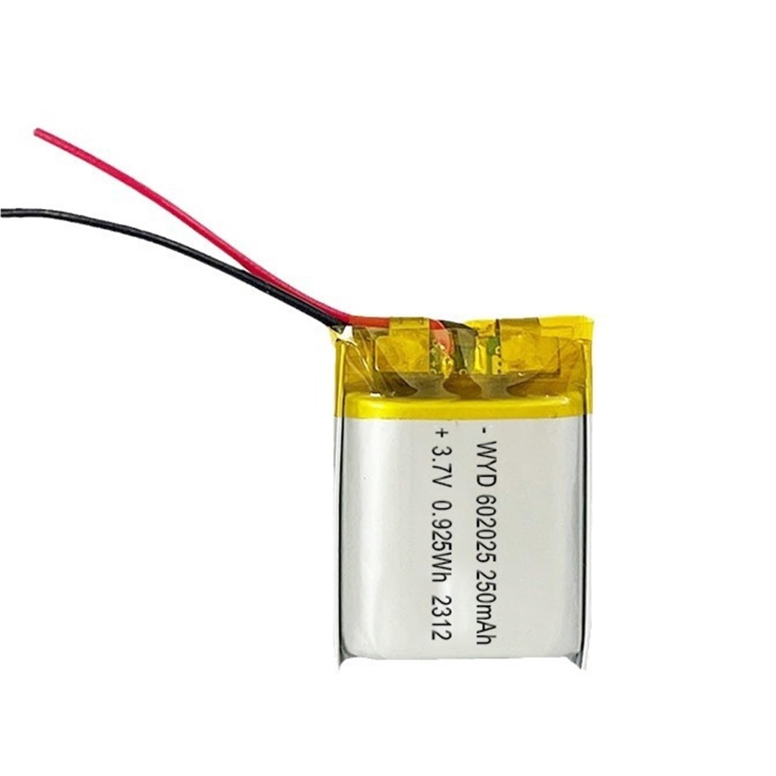 Batería 602025 250 mAh alta densidad y corriente estable de 3,7V en formato plano 4