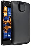 mumbi Echt Ledertasche kompatibel mit Microsoft Lumia 640 Hülle Leder Tasche Hülle Wallet, schwarz