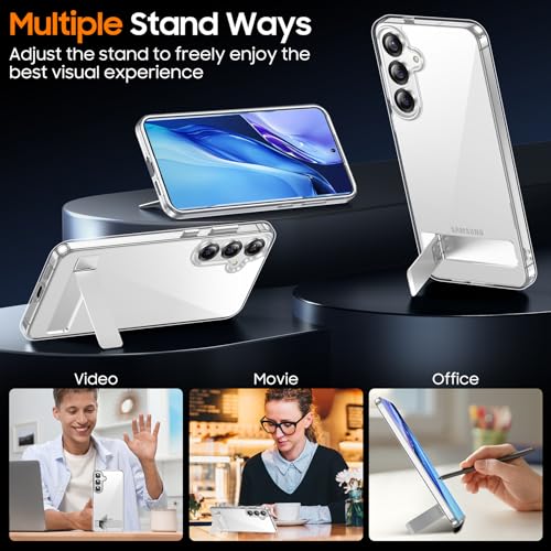 Coque Samsung S25 Plus transparente avec béquille cachée antichoc
