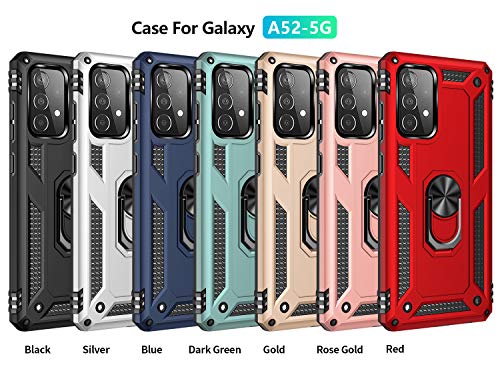 Capa Samsung Galaxy A52/A52S Case Protetor Material militar TPU macio +couro de PC proteção dupla ca