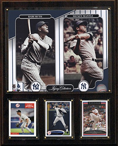 MLB New York Yankees Mantle-Ruth Legacy Collection Plaque, 12 x 15-Inch