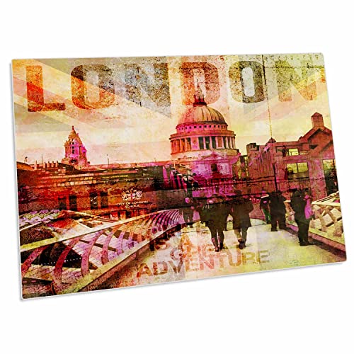 3dRose Pad Escritorio Ilustración Londres Mediano