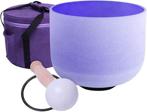 Miniatura 3 de ENERGYSOUND 432Hz F Note Heart Chakra Color Verde Esmerilado Cuarzo Cristal Cuenco de 8 pulgadas + bolsa de transporte mazo y junta tórica incluidos