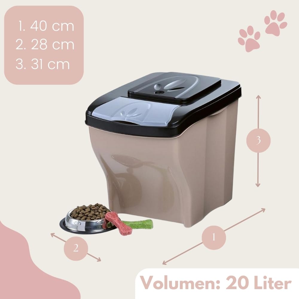 GarPet 3er Set Hundefutter Aufbewahrung Futtertonne Hund Futtereimer mit Deckel Hundefutter Box Katzenfutter Futterbox Hund Futtertonne Pferd Tierfutterbehälter Katze 60 L