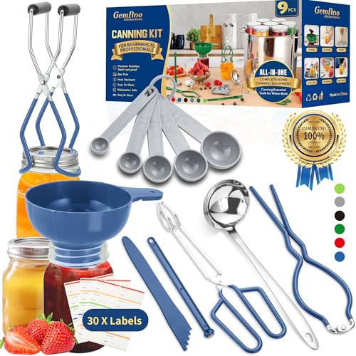 Canning Supplies Starter Kit,Canning Kit for Beginners of 9 with ...