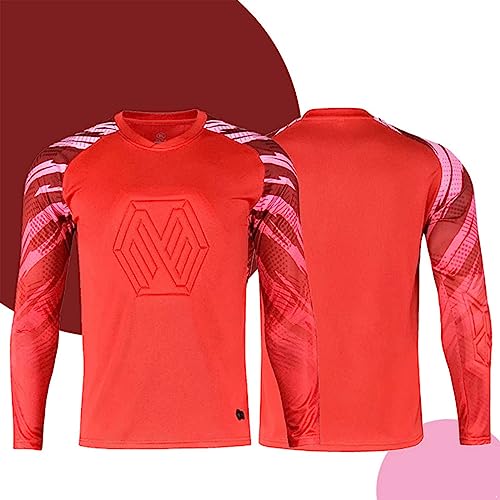 ZUYPSK Camisa de goleiro para meninos com proteção acolchoada manga comprida futebol goleiro jersey