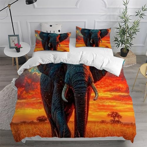 Housse de couette super king éléphant pour une ambiance savane chaleureuse - 6
