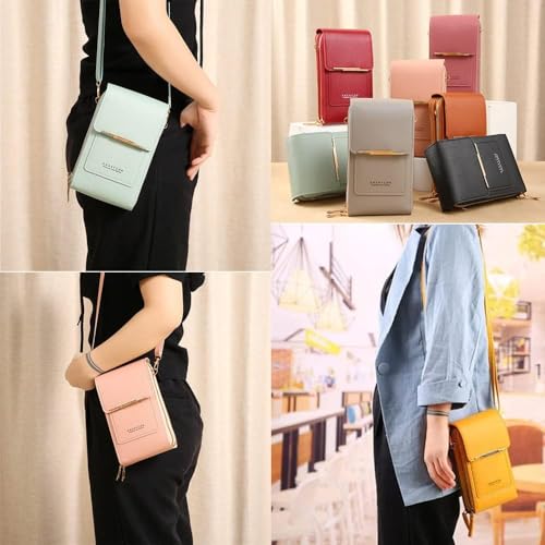 Cherishon Leather Small Crossbody Bag, Mini Messenger Shoulder Handbag, with Adjustable Shoulder Straps4