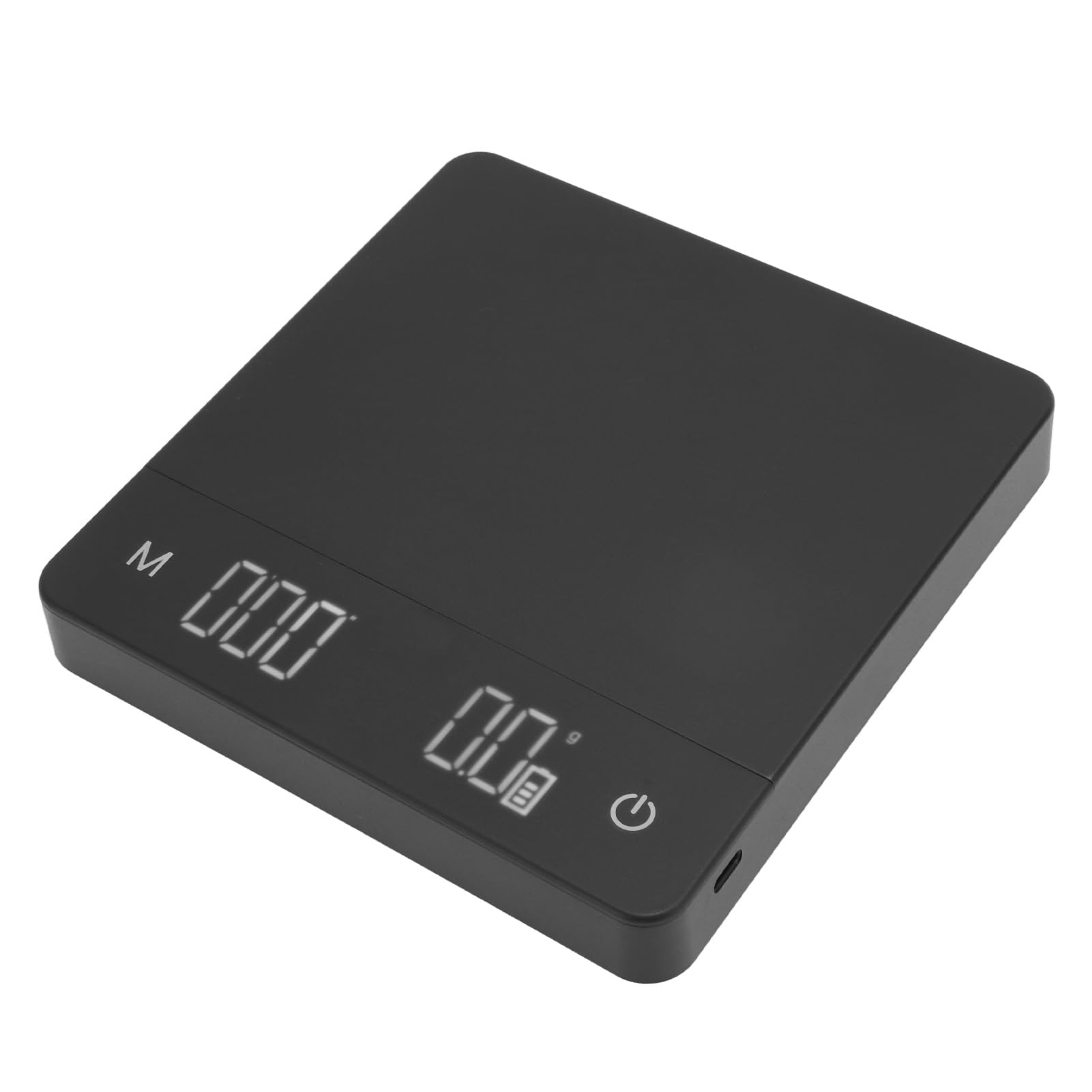 Mini balance à café rechargeable avec minuterie, balance à expresso, balance précise de 0,1 g pour expresso et verser sur le café, balance de cuisine numérique portable ﻿ (5 kg/0,1 g)