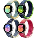 20mm Nylon Band for Samsung Galaxy Watch 7 6 5 4 FE 40mm 44mm/galaxy 6/4 classic 47mm 43mm/46mm 42mm/Watch 5 pro 45mm/3 41mm/Active 2 Men/Women,Sport Loop Strap for Garmin vivoactive 3/Forerunner 645