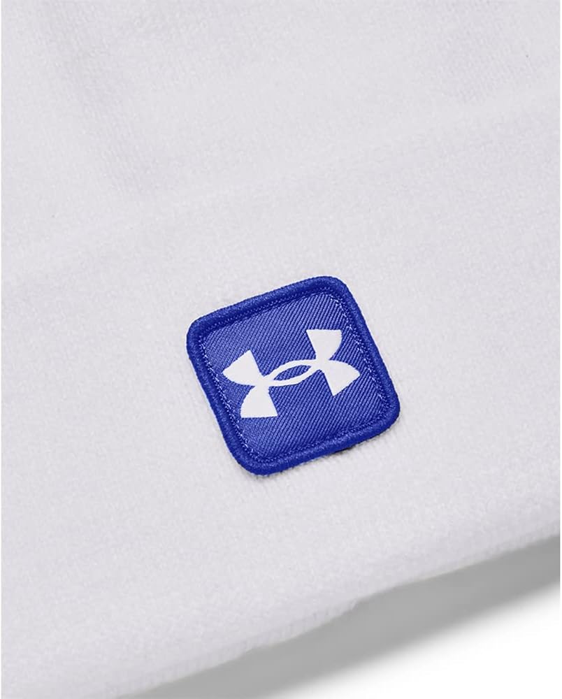 Under Armour Unisex Halftime Cuff Beanie , (100) White / Versa Blue / White , One Size Fits All : Clothing, Shoes & Jewelry