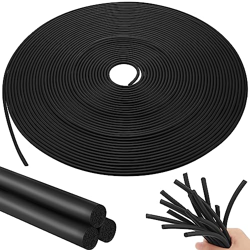 Image of Frienda Backer Rod Foam Rubber Caulk Saver Concrete Expansion Joint Filler Weather Strip Seal for Gaps and Joints (Black,1 /4 Inch x 200 ft)