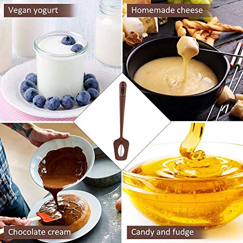 Efeng Candy Spatula With Thermometer Built In And Pot Clip – Fast Instant Read Digital Candy Thermometer,Spatula Thermometer For Chocolate,Jams,Syrups, Oil Cooking With Bpa Free Silicon Spatula #TOP5