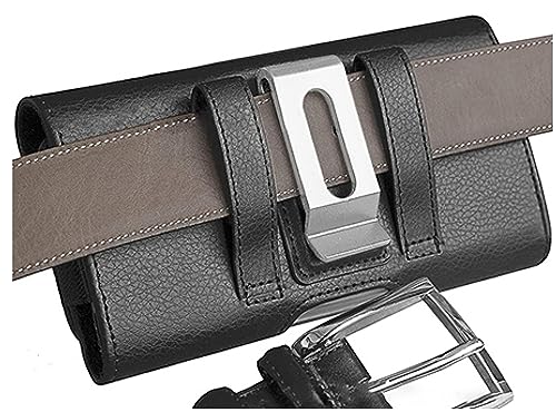 ExtremeCases for AT&T Propel 5G U6080AA Belt Clip Credit Card Black Medium Pouch Case Phone Cover + Extreme Band