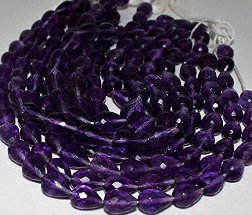 Amethyst Teardrop perles percées au centre pour éviter la casse - 3
