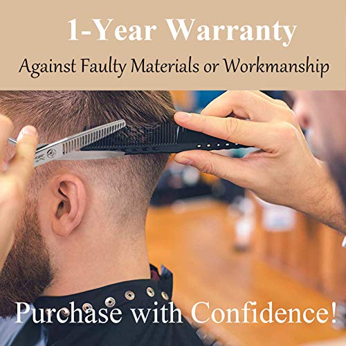 Jason 6" Texturizing Hair Scissors, 23 Teeth Hair Texture Shears Professional Blending Hair Thinning Scissor For Barber, Hairdresser, Stylist, Women And Men, Japanese 440C Stainless Steel #TOP5