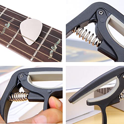 ENLACE Capodastre pour guitare acoustique, acoustique, guitare électrique, ukulélé, basse, banjo, guitare noire avec… - Les Beatles, Paul McCartney, John Lennon, RIngo Starr, George Harrison ENLACE Capodastre pour guitare acoustique, acoustique, guitare électrique, ukulélé, basse, banjo, guitare noire avec… – Image 8