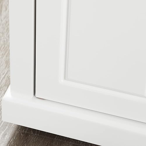 Miniatura 9 de HOMCOM Carrito de isla de cocina rodante, mesa portátil con cajón, estante ajustable y 2 toalleros, color blanco crema