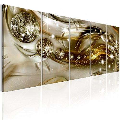 artgeist Acoustic Canvas Wall Art Abstract 80x31 in - 5pcs Picture with Acoustic Foam Sound Print Artwork Room Acoustics Soundproofing f-C-0171-b-p