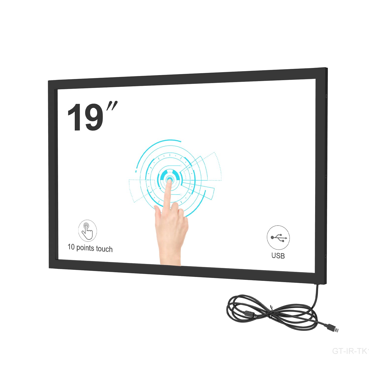 Greentouch 19 inch Multi-Touch Infrared Touch Overlay, IR Touch Screen Panel, Infrared Touch Frame USB Free Driver HID Compatible with Ratio 16:10 …