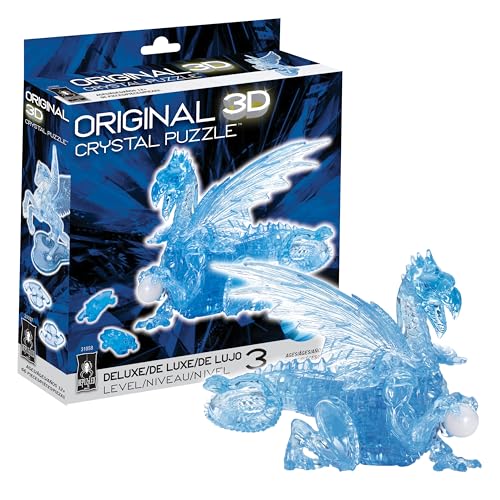 BePuzzled, Dragon Deluxe Original 3D Crystal Puzzle, Perfect for Puzzlers Ages 12 and Up, Challenging to Complete and Beautiful to Display, Collect Them All