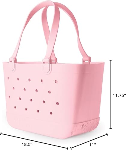 Miniatura 9 de Simple Modern Bolsa de Playa Grande Bolsa Tote de Goma Impermeable Getaway con Bolsillo con Cremallera para Viajes, Piscina, Barco, Comestibles,