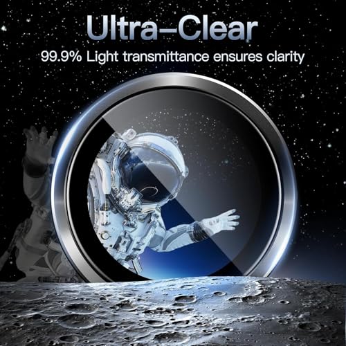 Image of Skinomi Camera Lens Protector Compatible with Samsung Galaxy S24 5G / Galaxy S23 5G[Anti-Scratch] Premium Tempered Glass Film Aluminum Alloy Lens Ring Cover- Titanium BLack