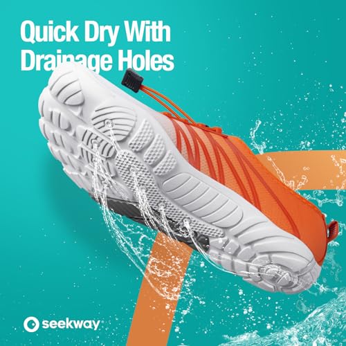 Image of SEEKWAY Water Shoes Men Women Adult Quick-Dry Aqua Sock Barefoot for Beach Swim River Pool Lake Hiking Kayaking Surfing