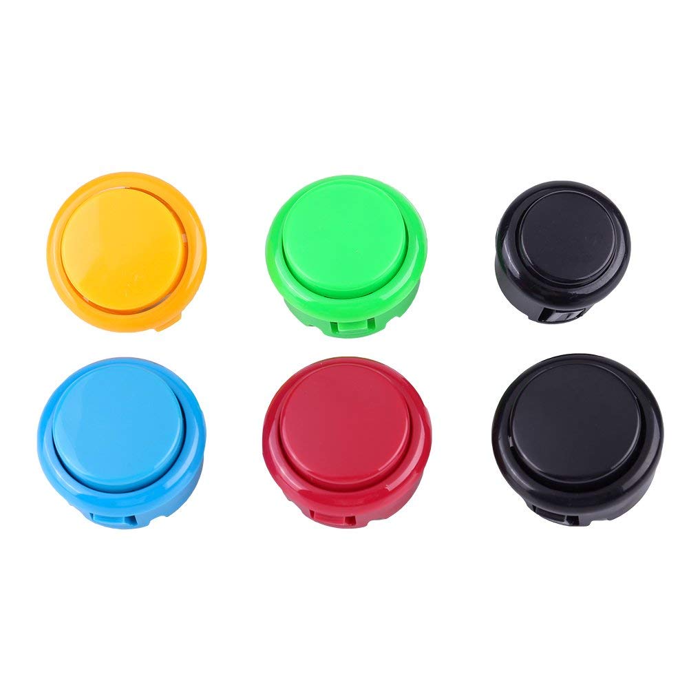 DIY Game Button Kit with USB Encoder 8-Way Joystick 10 Buttons for PC Gaming Accessory