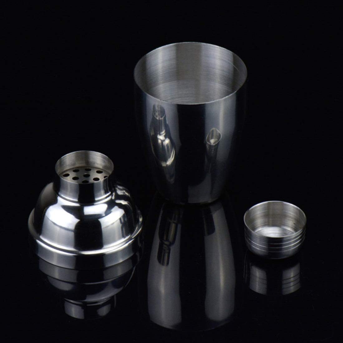 Gadgets de Cocina Kit de coctelera de Acero Inoxidable clásico 5 en 1, Capacidad: 550 ml (agitador Jigger colador Pipa de Hielo Pipa de agitador)