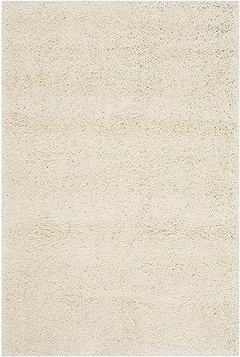 Image of Shaggy Floor Carpets for Living Room, Elegant Bed Side Runner Carpet, Sofa Area Temple Carpet,(3x5 Feet, Ivory)