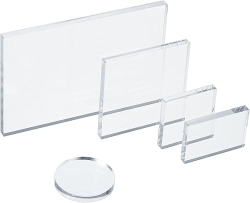 Miniatura 1 de PATIKIL Bloque de sello acrílico, paquete de 5 bloques de estampado transparentes, bloques de montaje decorativos para álbumes de recortes,