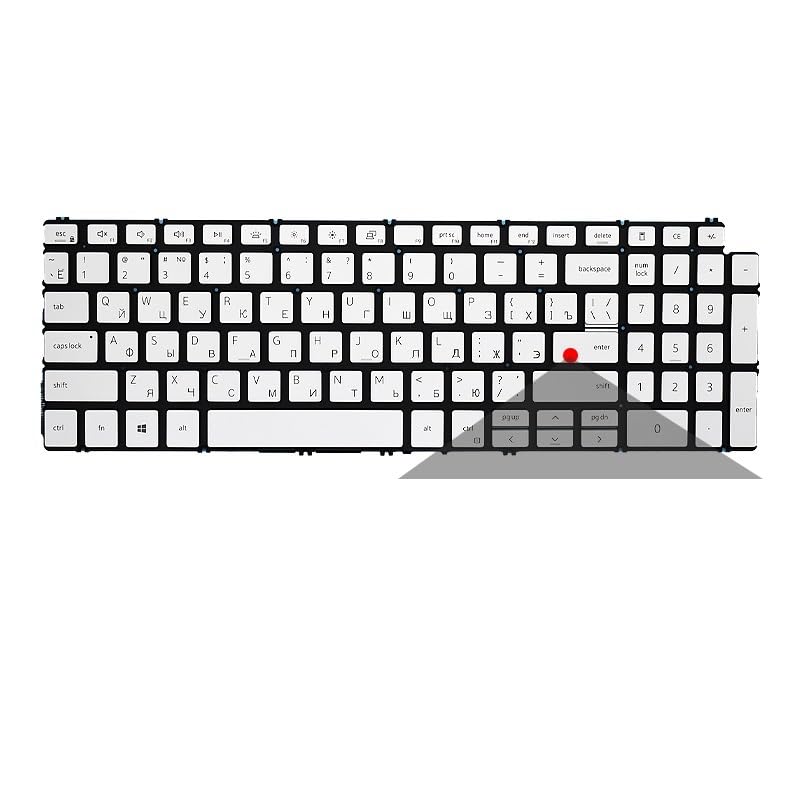 Clavier rétroéclairé pour Inspiron 15-7591 7590 5598 P42E P90F argent