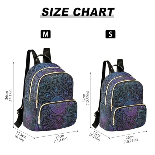 Image of ALAZA Art mandala Boho Ethnic Bohemian Mini Backpack Purse for Women Travel Bag Fashion Daypack Back Pack Shoulder Bag