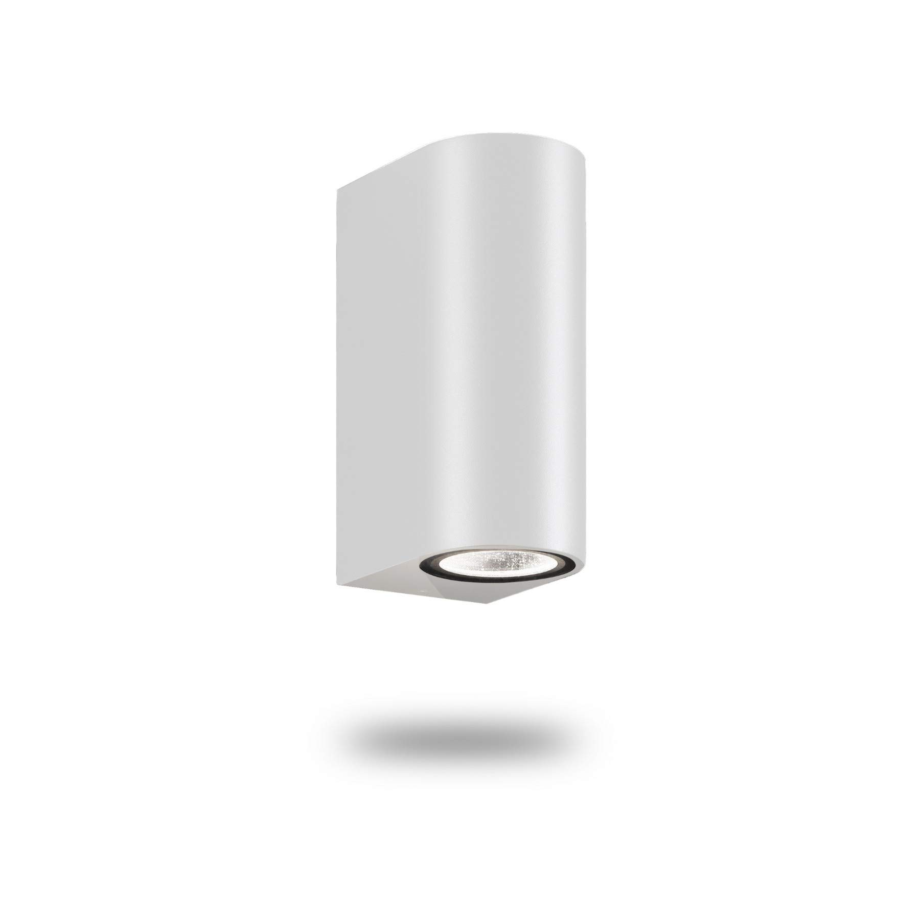 Auraglow IP44 Outdoor Double up & Down Wall Light - White - Fitting Only